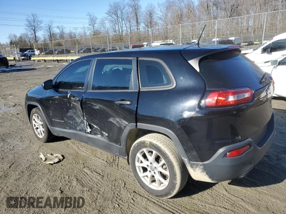 2017 Jeep Cherokee Sport with VIN 1C4PJLAB6HD231650, listed as a Copart auction lot 45151455 with 104,243 mi miles and Salvage Title. Bid and sale history available at carsss.com. Image 2.