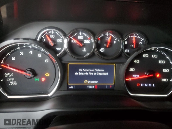 2022 Chevrolet Silverado 1500 Custom with VIN 3GCPWBEK3NG174845, listed as a Copart auction lot 53875515 with 40,868 mi miles and Salvage Title. Bid and sale history available at DreamBid. Image 9.