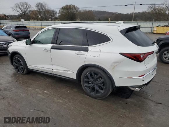 2023 Acura MDX w/Technology Package with VIN 5J8YD9H43PL007733, listed as a Copart auction lot 82115574 with 22,616 mi miles and Salvage Title. Bid and sale history available at carsss.com. Image 2.