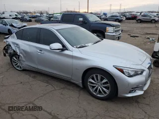 2017 Infiniti Q50 2.0t Sport with VIN JN1CV7AR7HM682824, listed as a Copart auction lot 83357614 with 49,973 mi miles and Clean Title. Bid and sale history available at carsss.com. Image 4.