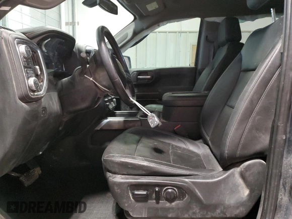 2021 GMC Sierra 1500 SLT with VIN 1GTU9DET9MZ317228, listed as a Copart auction lot 44962005 with 97,980 mi miles and Salvage title. Bid and sale history available at DreamBid. Image 7.
