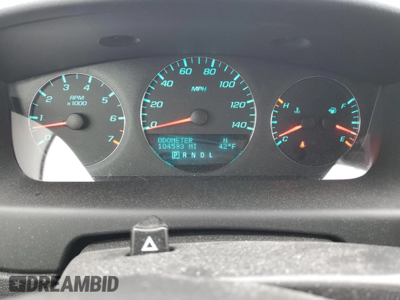 2012 Chevrolet Impala LTZ with VIN 2G1WC5E33C1103805, listed as a Copart auction lot 49508574 with 104,593 mi miles and Non Repairable. Bid and sale history available at DreamBid. Image 9.