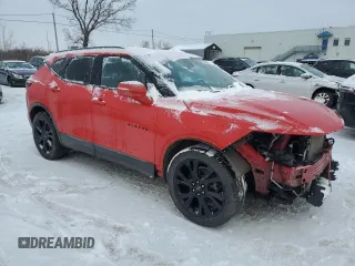 2022 Chevrolet Blazer RS with VIN 3GNKBKRS6NS143335, listed as a Copart auction lot 89139555 with 55,106 mi miles and Salvage title. Bid and sale history available at DreamBid. Image 4.