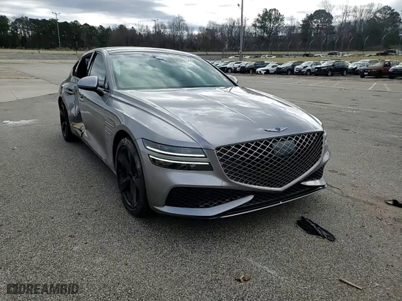 2023 Genesis G80 3.5T Sport with VIN KMTGB4SD6PU185868, listed as a Copart auction lot 39328284 with 9,260 mi miles. Bid and sale history available at carsss.com. Image 10.