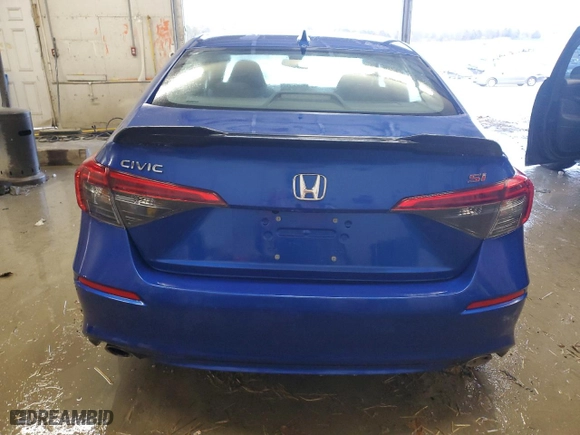 2022 Honda Civic Si with VIN 2HGFE1E50NH470295, listed as a Copart auction lot 43513005 with 45,247 mi miles and Salvage Title. Bid and sale history available at carsss.com. Image 6.