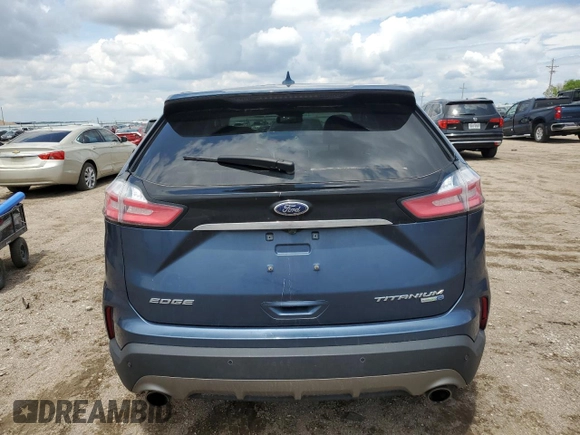 2019 Ford Edge Titanium with VIN 2FMPK4K99KBC01212, listed as a Copart auction lot 57450365 with 52,720 mi miles and Salvage title. Bid and sale history available at DreamBid. Image 6.