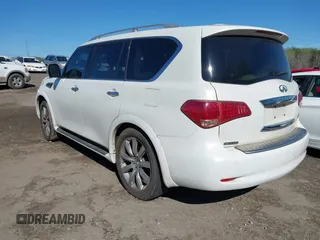 2013 Infiniti QX56 with VIN JN8AZ2NE5D9061442, listed as a IAAI auction lot 41880672 with 182,953 mi miles. Bid and sale history available at carsss.com. Image 3.