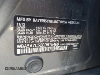 2014 BMW 5 Series 528i xDrive with VIN WBA5A7C52ED615469, listed as a Copart auction lot 47064555 with 116,566 mi miles and Clean Title. Bid and sale history available at DreamBid. Image 12.
