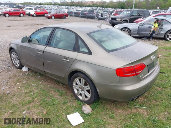 2009 Audi A4 2.0T Prem with VIN WAULF78K29A132594, listed as a IAAI auction lot 42068937 with 102,507 mi miles. Bid and sale history available at carsss.com. Image 3.