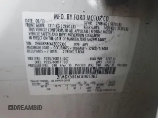 2012 Ford Flex SE with VIN 2FMGK5BC6CBD05305, listed as a Copart auction lot 48938655 with 118,295 mi miles and Salvage Title. Bid and sale history available at carsss.com. Image 15.