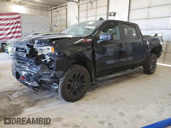 2023 Chevrolet Silverado 1500 LT Trail Boss with VIN 3GCUDFE82PG128916, listed as a Copart auction lot 48507705 with 46,206 mi miles and Salvage Title. Bid and sale history available at DreamBid. Image 1.