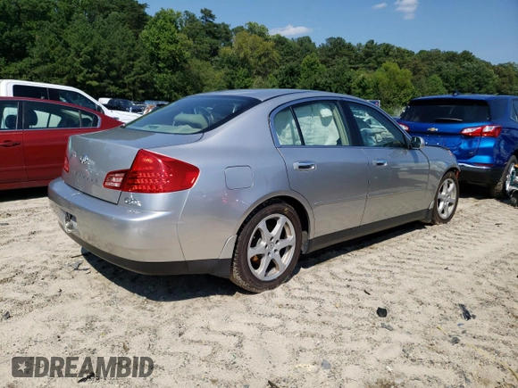 2004 Infiniti G35 w/Leather with VIN JNKCV51F04M711144, listed as a Copart auction lot 62720864 with 68,800 mi miles and Salvage Title. Bid and sale history available at DreamBid. Image 3.