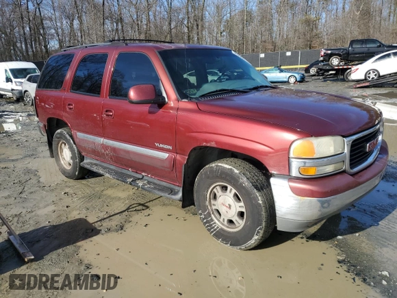 2001 GMC Yukon SLT with VIN 1GKEK13T21R173130, listed as a Copart auction lot 45286515 with 202,170 mi miles and Salvage Title. Bid and sale history available at carsss.com. Image 4.