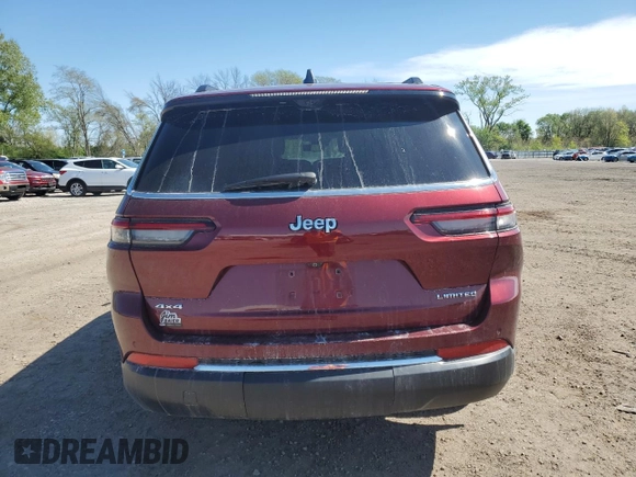 2024 Jeep Grand Cherokee Limited with VIN 1C4RJKBG3R8916325, listed as a Copart auction lot 55571865 with 35,657 mi miles and Salvage title. Bid and sale history available at DreamBid. Image 6.