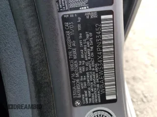 2004 BMW 3 Series 330xi with VIN WBAEW534X4PN33452, listed as a Copart auction lot 54746735 with 135,729 mi miles and Salvage title. Bid and sale history available at DreamBid. Image 12.