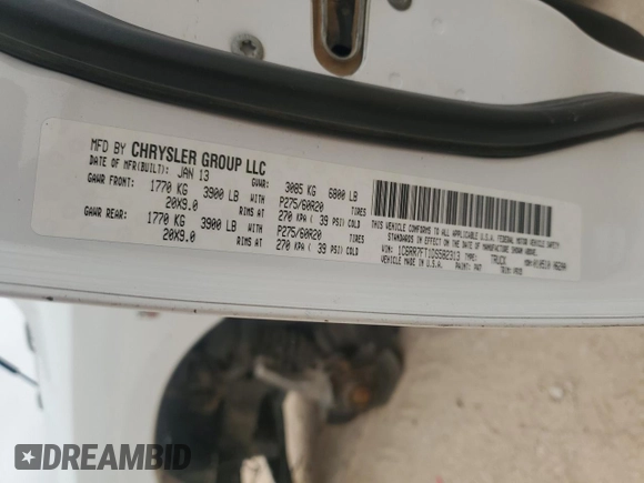 2013 Ram 1500 Express with VIN 1C6RR7FT1DS582313, listed as a Copart auction lot 44276785 with 173,309 mi miles and Salvage title. Bid and sale history available at DreamBid. Image 12.