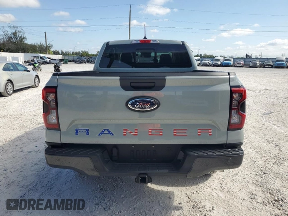 2024 Ford Ranger XLT with VIN 1FTER4GH7RLE74280, listed as a Copart auction lot 57282575 with 5,423 mi miles and Salvage title. Bid and sale history available at DreamBid. Image 6.