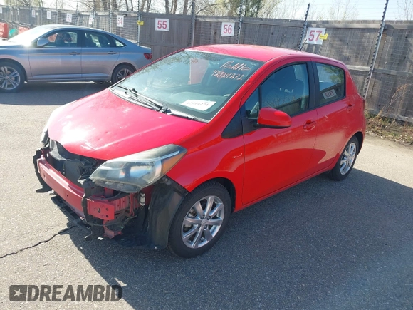 2015 Toyota Yaris L with VIN VNKKTUD38FA033446, listed as a IAAI auction lot 42014271 with 14,564 mi miles. Bid and sale history available at carsss.com. Image 18.