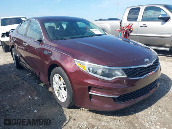 2018 Kia Optima LX z VIN 5XXGT4L39JG180260, wystawiony jako IAAI lot #42081495 z przebiegiem 173 200 mil mil oraz . Historia ofert i sprzedaży dostępna na DreamBid. Obrazek 1.