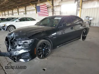 2022 BMW 3 Series 330e with VIN 3MW5P7J06N8C78131, listed as a Copart auction lot 47766015 with 17,100 mi miles and Salvage Title. Bid and sale history available at carsss.com. Image 1.
