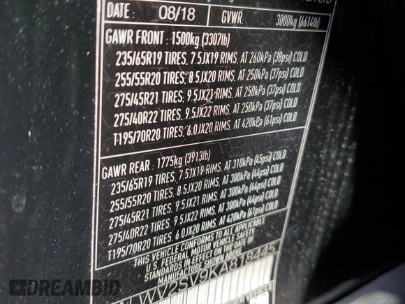 2019 Land Rover Range Rover Sport HSE Dynamic z VIN SALWV2SV9KA818445, wystawiony jako Copart lot #53667465 z przebiegiem 62 648 mil mil oraz Szkoda całkowita • Salvage title. Historia ofert i sprzedaży dostępna na DreamBid. Obrazek 14.
