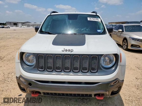 2017 Jeep Renegade Trailhawk z VIN ZACCJBCB5HPE59954, wystawiony jako Copart lot #58703705 z przebiegiem 155 407 mil mil oraz Szkoda całkowita • Salvage title. Historia ofert i sprzedaży dostępna na DreamBid. Obrazek 5.