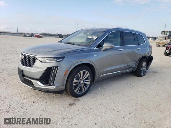 2025 Cadillac XT6 FWD Premium Luxury with VIN 1GYKPCRS4SZ120449, listed as a Copart auction lot 44198675 with 332 mi miles and Clean Title. Bid and sale history available at carsss.com. Image 1.