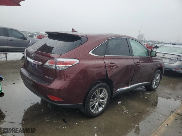 2013 Lexus RX 450h with VIN JTJZB1BA3D2008761, listed as a Copart auction lot 87457814 with 0 mi miles and Salvage Title. Bid and sale history available at carsss.com. Image 3.