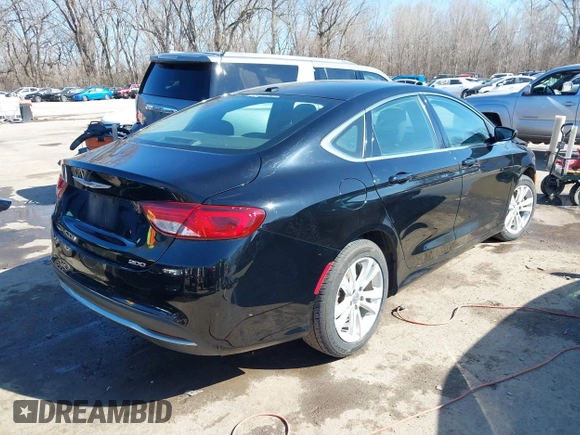 2016 Chrysler 200 Limited with VIN 1C3CCCAB9GN126719, listed as a IAAI auction lot 41828050 with 218,871 mi miles. Bid and sale history available at carsss.com. Image 4.