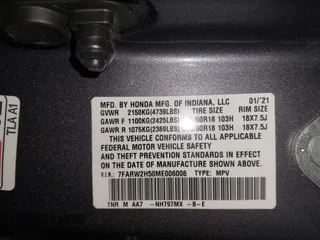 2021 Honda CR-V EX with VIN 7FARW2H50ME006006, listed as a IAAI auction lot 41320041 with 63,812 mi miles. Bid and sale history available at carsss.com. Image 9.