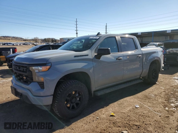 2024 Chevrolet Silverado 1500 Custom with VIN 3GCPDBEK6RG223886, listed as a Copart auction lot 41751785 with 23,300 mi miles and Salvage Title. Bid and sale history available at DreamBid. Image 1.