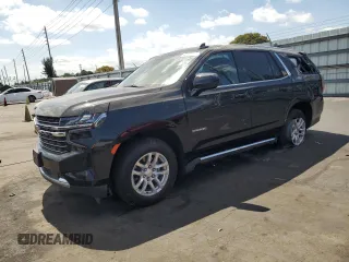 2021 Chevrolet Tahoe LT with VIN 1GNSKNKD9MR263158, listed as a Copart auction lot 48112705 with 104,186 mi miles and Non repairable. Bid and sale history available at DreamBid. Image 1.