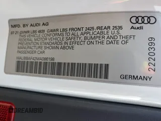 2021 Audi A4 Premium Plus z VIN WAUBBAF42MA086198, wystawiony jako Copart lot #70873904 z przebiegiem 18 667 mil mil oraz Szkoda całkowita • Salvage title. Historia ofert i sprzedaży dostępna na DreamBid. Obrazek 12.