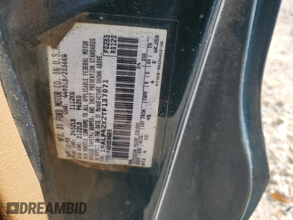 1996 Ford Mustang GT with VIN 1FALP42X2TF137071, listed as a Copart auction lot 49165945 with Not provided miles and Non repairable. Bid and sale history available at DreamBid. Image 12.