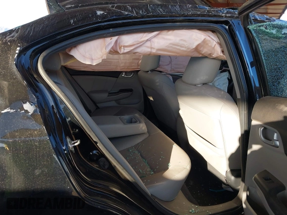 2015 Honda Civic Sedan EX-L with VIN 19XFB2F90FE103036, listed as a IAAI auction lot 41976127 with 1 mi miles. Bid and sale history available at carsss.com. Image 8.