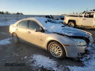 2008 Mercury Milan Premier with VIN 3MEHM02128R616953, listed as a Copart auction lot 44748375 with 104,739 mi miles and Salvage Title. Bid and sale history available at carsss.com. Image 4.