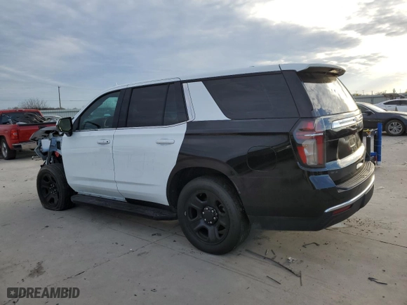 2023 Chevrolet Tahoe Commercial with VIN 1GNSCLED9PR429678, listed as a Copart auction lot 41822665 with 0 mi miles and Salvage Title. Bid and sale history available at carsss.com. Image 2.