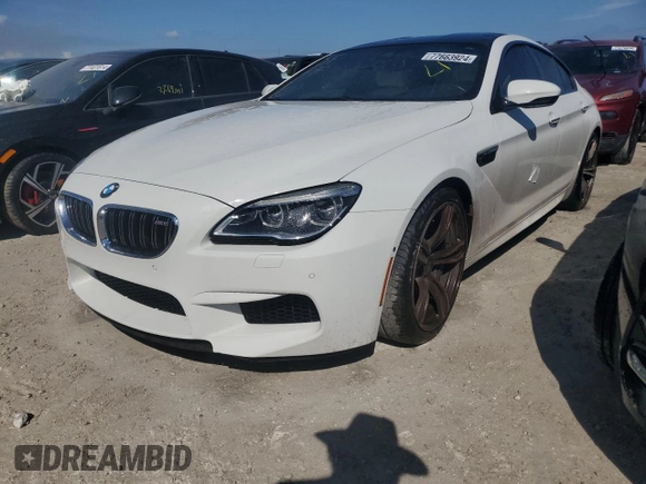 2016 BMW M6 with VIN WBS6E9C55GGF92676, listed as a Copart auction lot 77663924 with 36,548 mi miles and Salvage title. Bid and sale history available at DreamBid. Image 1.