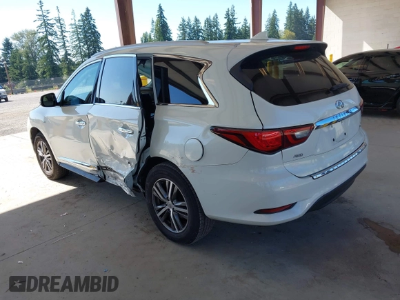 2020 Infiniti QX60 Luxe with VIN 5N1DL0MM4LC507648, listed as a IAAI auction lot 42640168 with 52,981 mi miles and . Bid and sale history available at DreamBid. Image 3.
