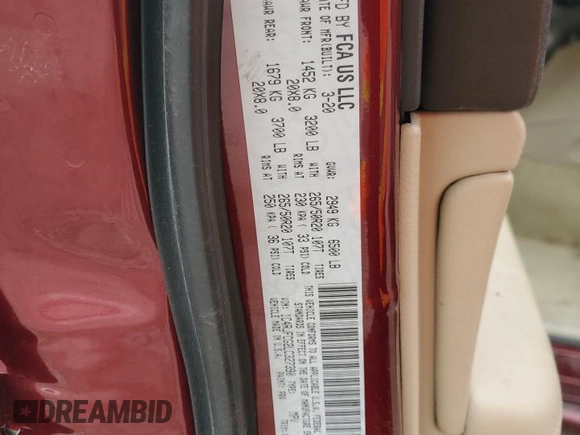 2020 Jeep Grand Cherokee Overland with VIN 1C4RJFCG2LC327390, listed as a Copart auction lot 45600615 with 121,504 mi miles and Salvage Title. Bid and sale history available at carsss.com. Image 15.