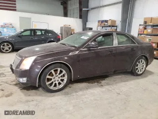 2008 Cadillac CTS RWD w/1SB with VIN 1G6DV57VX80148432, listed as a Copart auction lot 47854195 with 201,697 mi miles and Salvage Title. Bid and sale history available at carsss.com. Image 1.