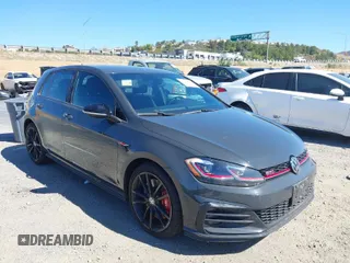 2019 Volkswagen Golf GTI S with VIN 3VW5T7AU6KM005594, listed as a IAAI auction lot 41656849 with 57,667 mi miles. Bid and sale history available at carsss.com. Image 1.