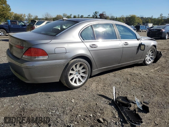 2003 BMW 7 Series 745Li with VIN WBAGN63453DR08973, listed as a Copart auction lot 75777224 with 150,370 mi miles and Salvage Title. Bid and sale history available at carsss.com. Image 3.