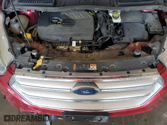 2017 Ford Escape SE with VIN 1FMCU9GD8HUD33366, listed as a Copart auction lot 54874415 with Not Provided miles and Salvage Title. Bid and sale history available at DreamBid. Image 12.