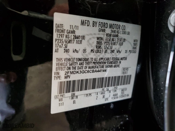 2012 Ford Edge SE with VIN 2FMDK3GC6CBA44144, listed as a Copart auction lot 45947575 with 130,130 mi miles and Salvage Title. Bid and sale history available at carsss.com. Image 14.