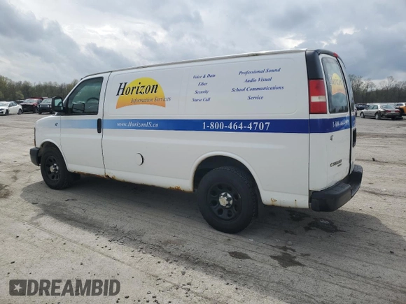 2012 Chevrolet Express Cargo z VIN 1GCSGAFX2C1141147, wystawiony jako Copart lot #54799115 z przebiegiem 286 137 mil mil oraz Czysty tytuł • Clean title. Historia ofert i sprzedaży dostępna na DreamBid. Obrazek 2.