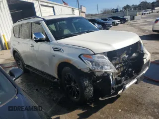 2018 Nissan Armada Platinum with VIN JN8AY2NE1J9731535, listed as a Copart auction lot 88420735 with 116,693 mi miles and Salvage Title. Bid and sale history available at carsss.com. Image 4.