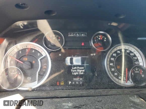 2013 Ram 2500 Laramie with VIN 3C6UR5FL4DG535444, listed as a Copart auction lot 46399555 with 184,467 mi miles and Salvage title. Bid and sale history available at DreamBid. Image 9.