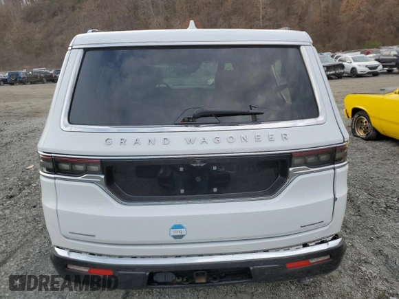 2022 Jeep Grand Wagoneer Series II with VIN 1C4SJVFJ6NS167011, listed as a Copart auction lot 80907574 with 48,653 mi miles and Non repairable. Bid and sale history available at DreamBid. Image 6.