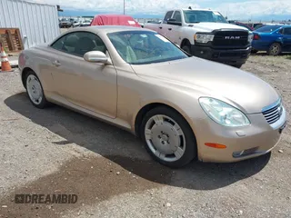 2002 Lexus SC 430 with VIN JTHFN48Y420007175, listed as a IAAI auction lot 42433073 with 182,406 mi miles and . Bid and sale history available at DreamBid. Image 1.